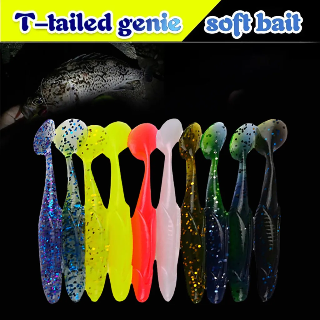 T-Tail Elf Мягкая наживка мягкое тело сумка Проходная приманка для рыбалки 10 шт Leurre