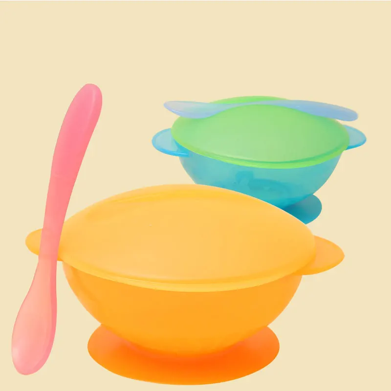 

Feeding Spoon Child Tableware Food Bowl Learning Dishes Service Plate Tray Suction Cup Baby Dinnerware Set
