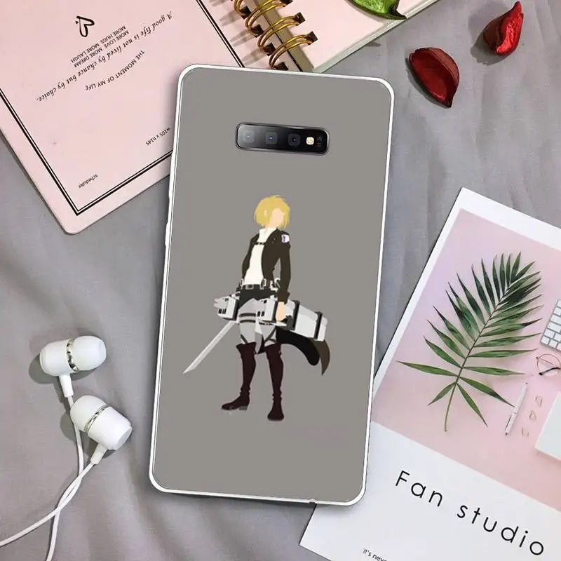 

Japan anime Attack on Titan Phone Case Transparent For Samsung Galaxy S A 5 7 8 9 2015 20 edge plus 10 e lite 2019