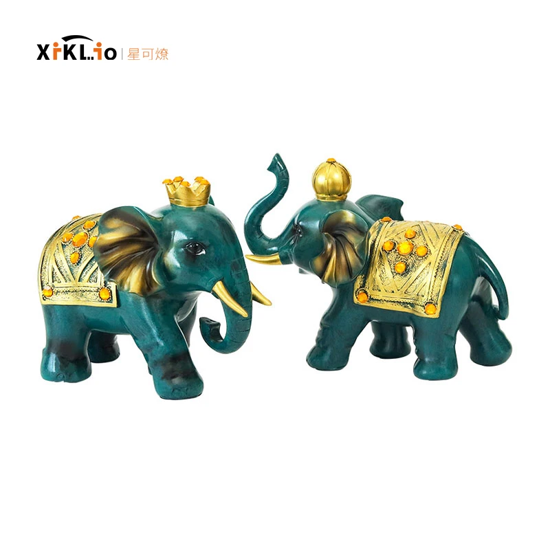 

nordic style retro Elephant figurine antique home living bedroom desk decoration luxury accessories Creative Craftwork gifts