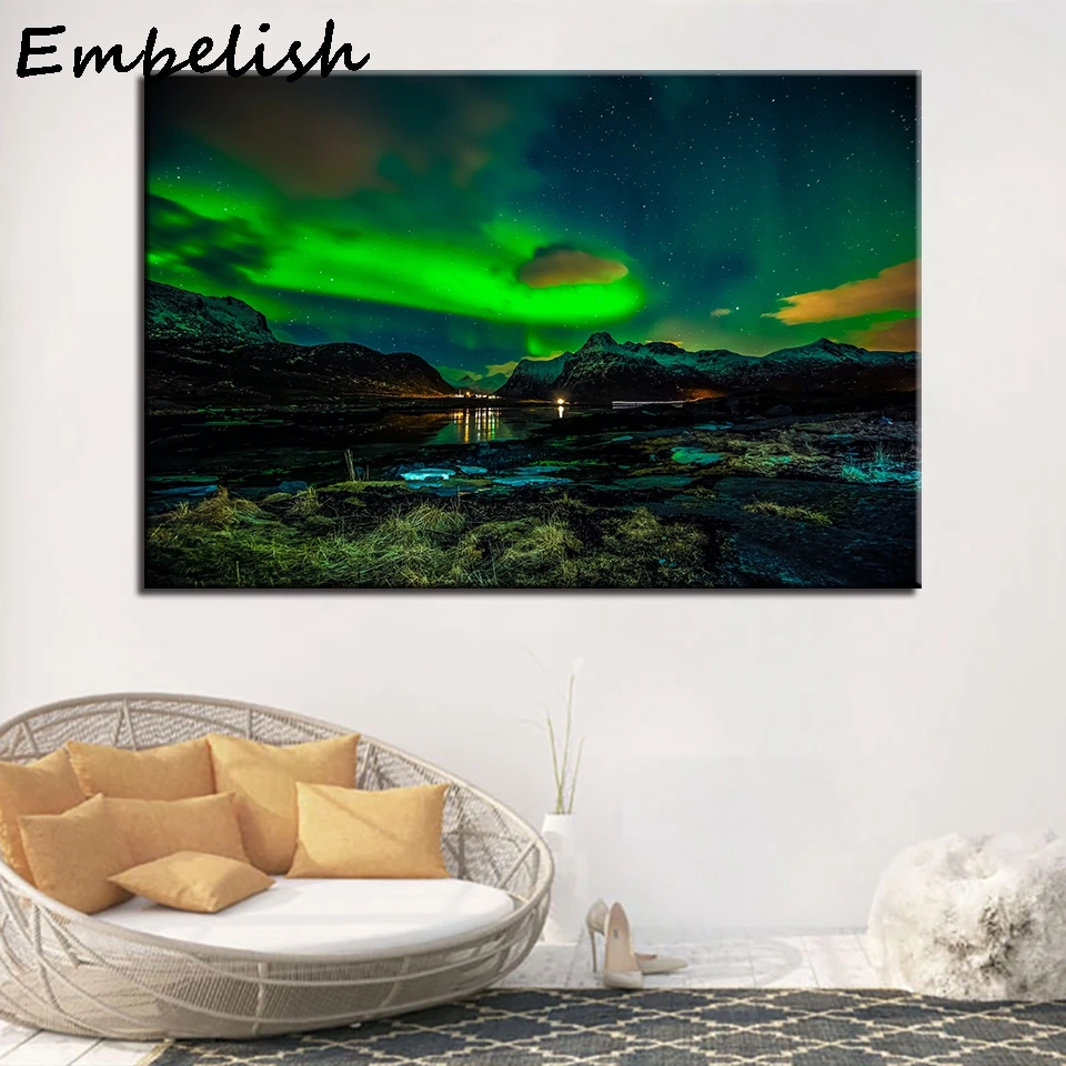 1 шт. хит продаж синие планеты на горизонте настенные художественные постеры для