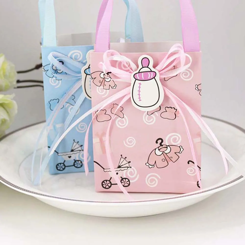 12 шт. Baby Shower Портативный подарочные пакеты для маленьких мальчиков и девочек