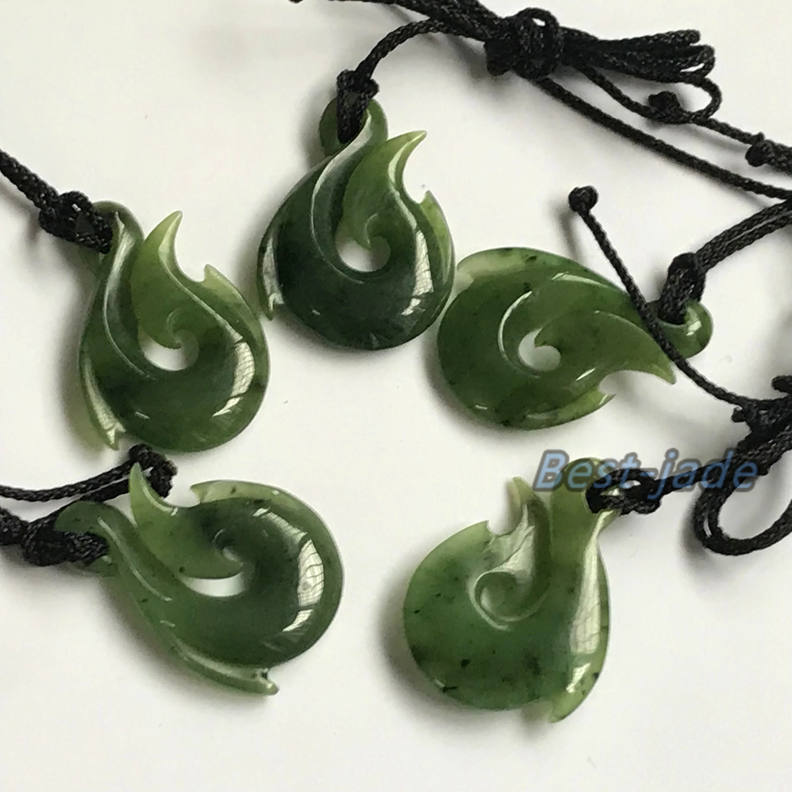 Натуральный зеленый подвеска с нефритом Maori Koru крючок для рыбы Стильное женское