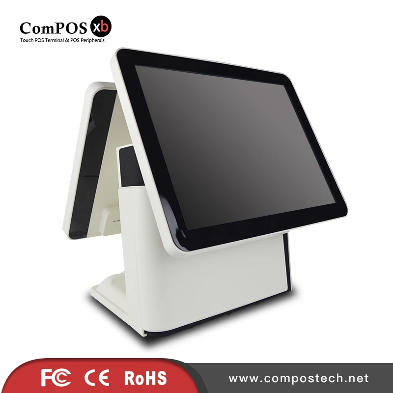 ПК точка продажи низкая цена pos машина 15 дюймов TFT LCD терминал двойной сенсорный