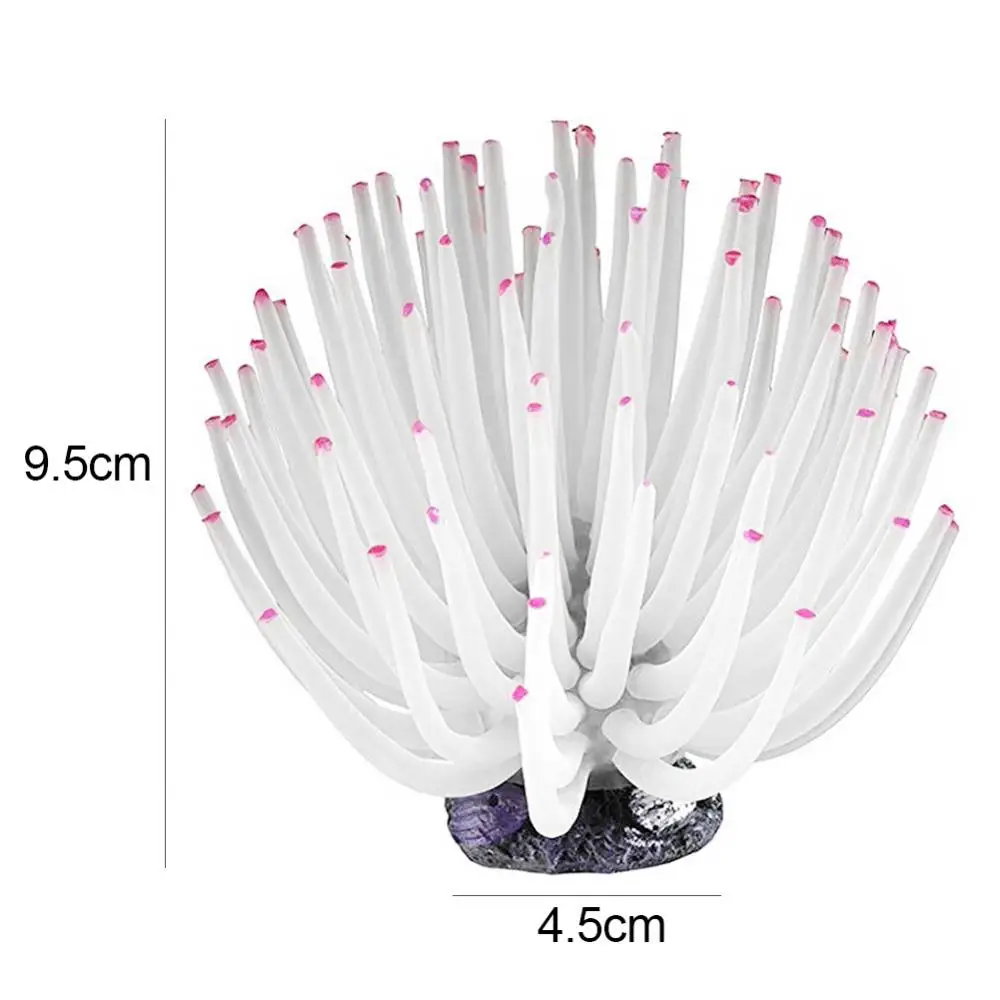 Водное растение мягкий искусственный морской шар анемон орнамент для аквариума