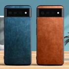 Однотонный чехол из искусственной кожи для Google Pixel 6 6 Pro, защитная тонкая задняя крышка из ТПУполикарбоната премиум-класса для google 6 pro, чехол для телефона