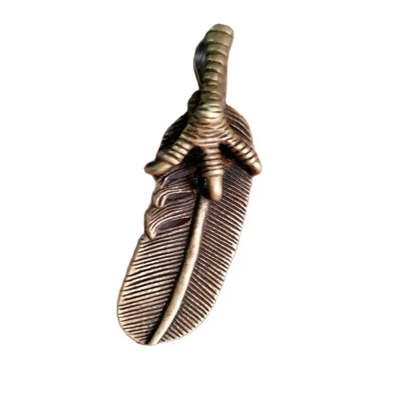 Латунь ястреб коготь перо латунный брелок для ключей медная Пряжка | Дом и сад