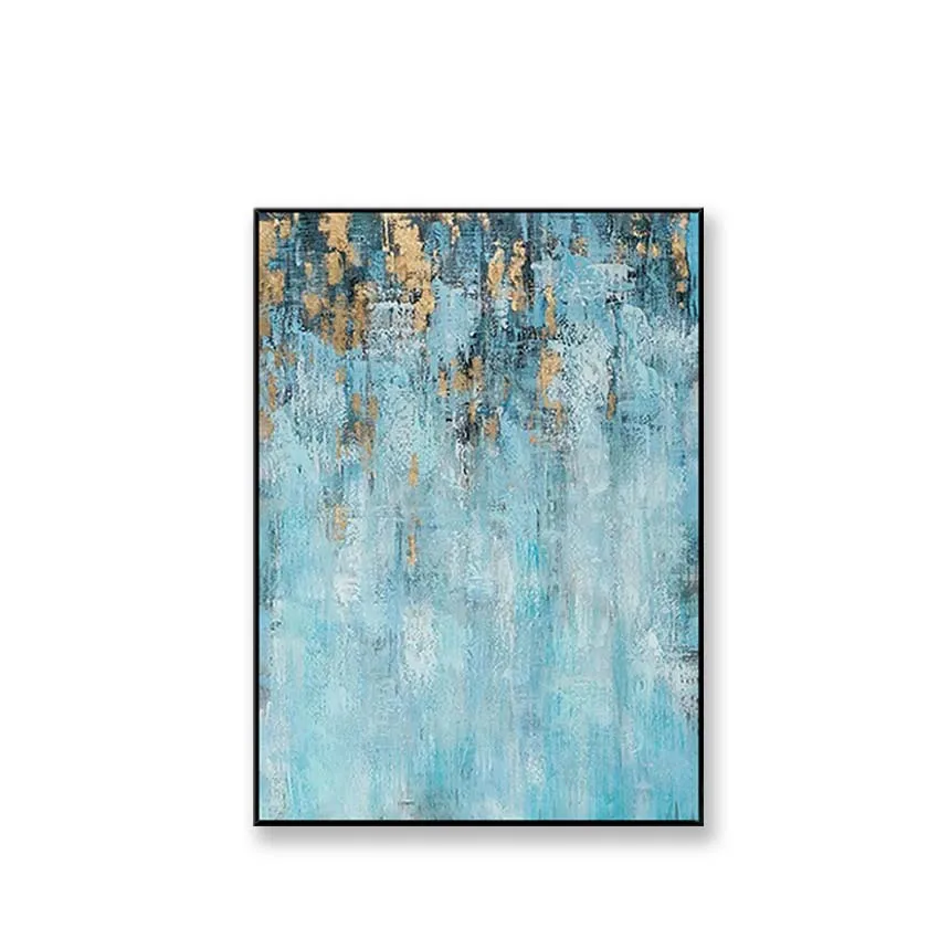 

Nordic style goil foil oil painting on canvas handmade abstract landscape wall art picture for living room sofa bedroom no frame