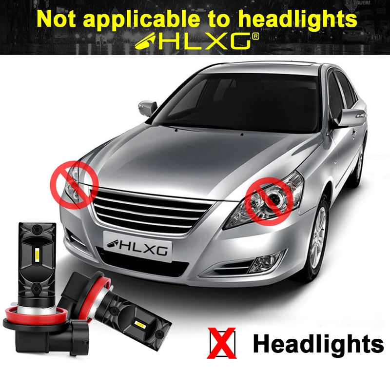 2 шт. H8 H9 светодиодный лампы CSP Белый Сигнал противотумансветильник фары s для