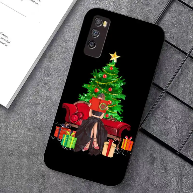 TOPLBPCS чехол для телефона с красивой девушкой и рождественской елкой huawei nova 2 i 2plus 2s