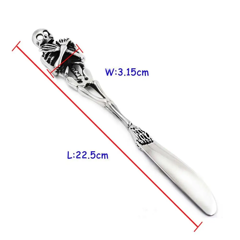 Новинка нержавеющая сталь скелет ложка вилка нож коллекционная посуда Череп