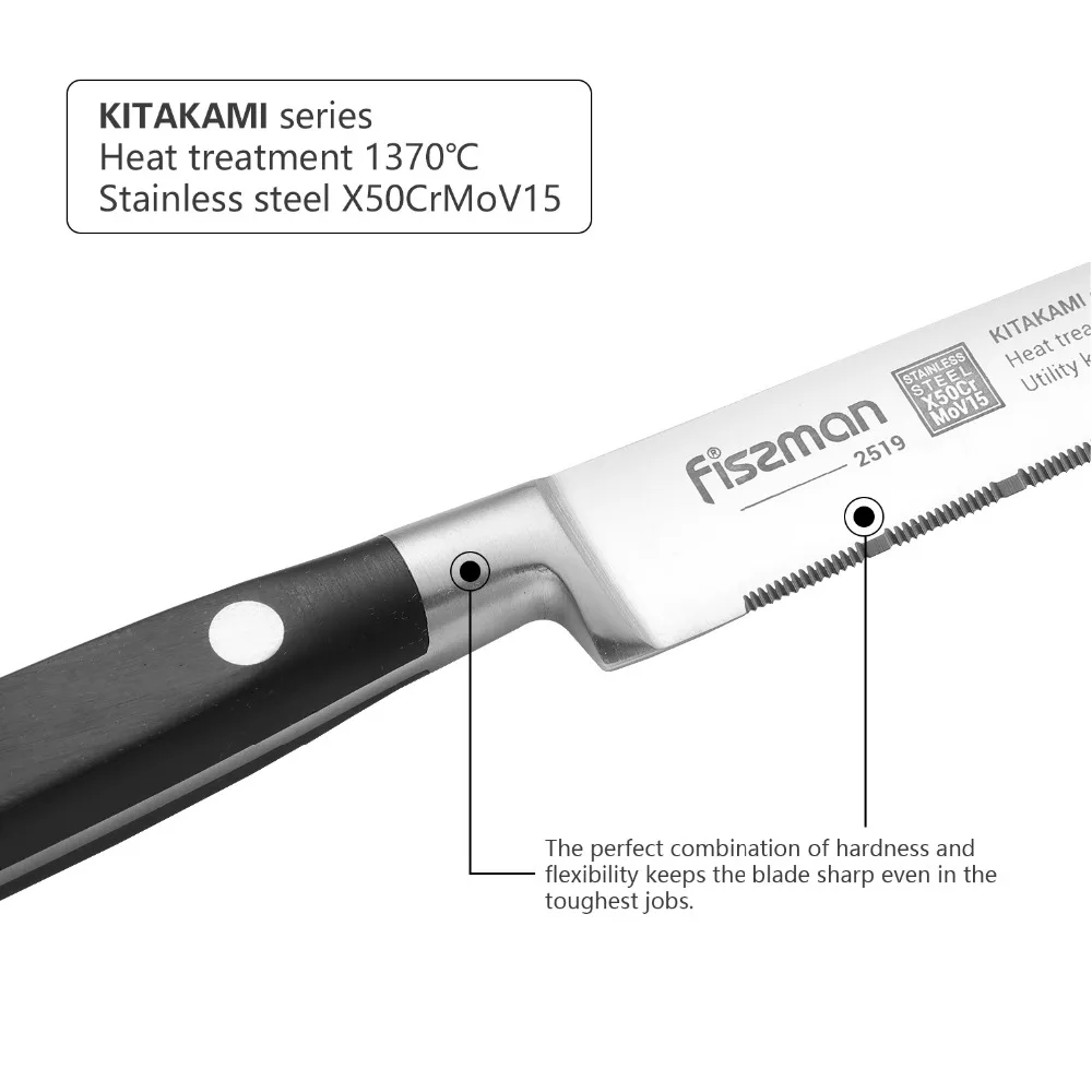 FISSMAN 5 дюймовый НОЖ KITAKAMI серии немецкие стальные кухонные ножи|Кухонные ножи| |