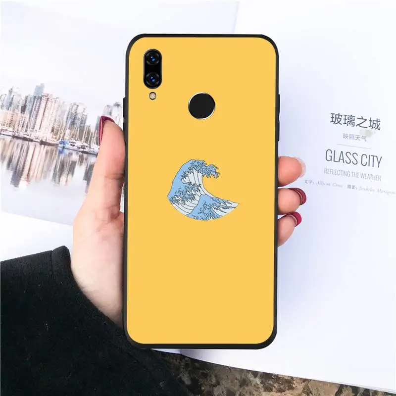 

Yellow art aesthetic pattern Phone Cases For Huawei honor Mate P 10 20 30 40 Pro 10i 9 10 20 8 x Lite Luxury brand shell