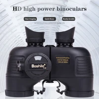military nautical binoculars 7x50 hd high power compass telescope waterproof low light bight vision outdoor hunting binoculars
