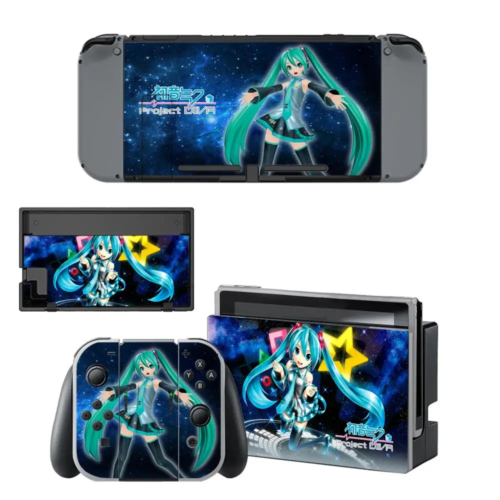 Hatsune Miku Виниловая наклейка для Kind переключатель NS консоль контроллер японские персонажи аниме наклейки украшения