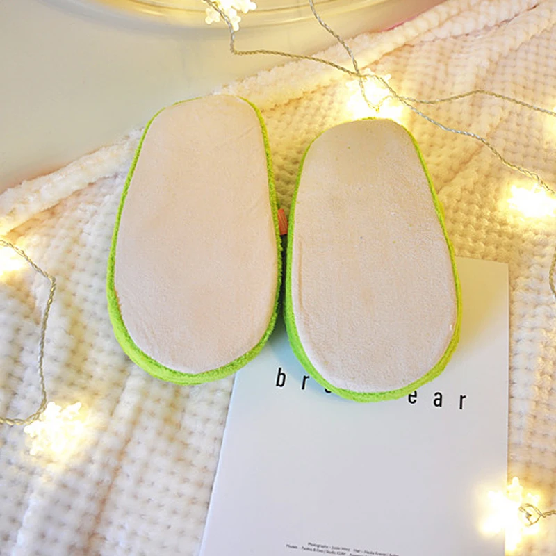 Cartoon cotton mop soft bottom winter home plush slippers female lovely couple day home