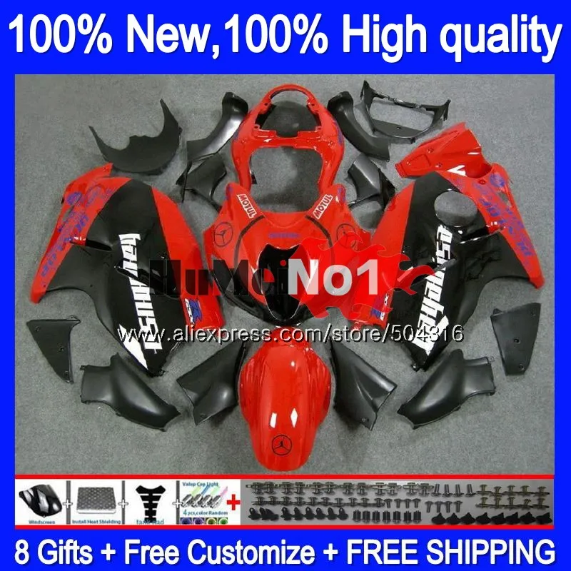 

Body For SUZUKI Hayabusa GSXR-1300 GSXR 1300 27MC.58 GSXR1300 1996 1997 1998 1999 2000 2001 96 97 98 99 01 Fairing Black Red