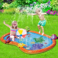 children play water mat sprinkler outdoor game toy lawn for children summer pool kids games fun spray water cushion mat toys