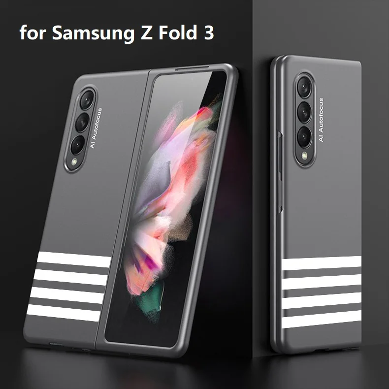 

Luxury Plating Case for Samsung Galaxy Z Fold3 Cover All-inclusive Shockproof Ultral-thin Matte Shell for Samsung Z Fold 3 Case