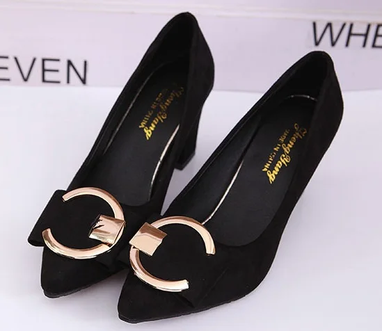 Туфли лодочки женские на высоком каблуке замша кожа кристалл квадратная пряжка