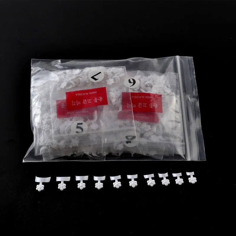 

500Pcs White French Design Crescent Fake Nails Half Cover False Nail Tip Nail Sticker Plum Blossom Manicure Decoration Art Tools