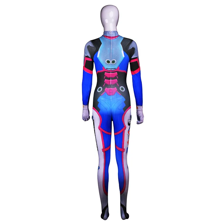 

Classic D.Va Cosplay Costume Adults Kids Hana Song DVA Zentai Second Skin Suit Game Superhero Halloween Girls Bodysuit