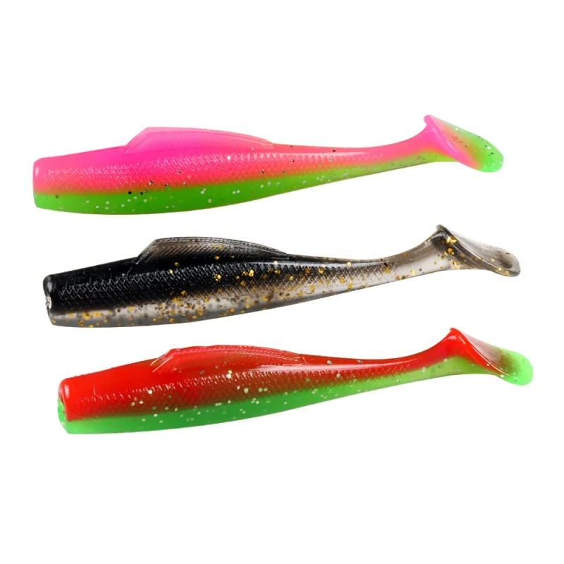 

6 Pcs/Pack Artificial Night Fishing Simulation T-tail Soft Lures Outdoor Fishing Tools