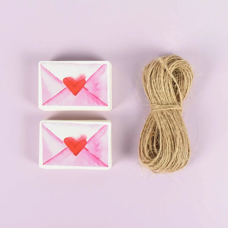 50 шт. крафт Бумага бирки в виде сердца со стрелой фигурные карточки собственными