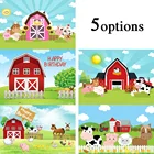 Декорации для фотосъемки Sensfun с изображением животных из мультфильма фермы коровы вечевечерние
