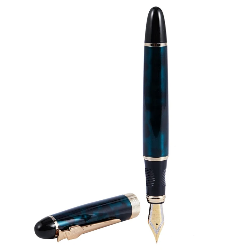 

Jinhao 2pcs Fountain Pen Iridiumstudents 0.5mm Nib Rollerball Pen Roller Pen - 450-A Green & X450 deep blue