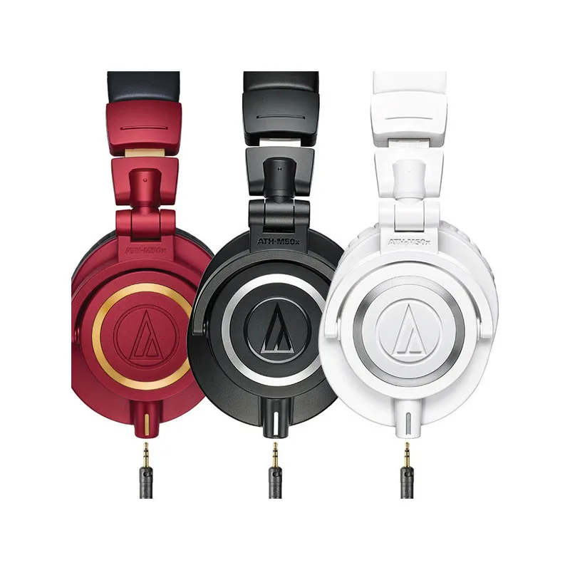 Оригинальный Audio-Technica железа Треугольники ATH-M50x RD на головке монитор M50XRD синий