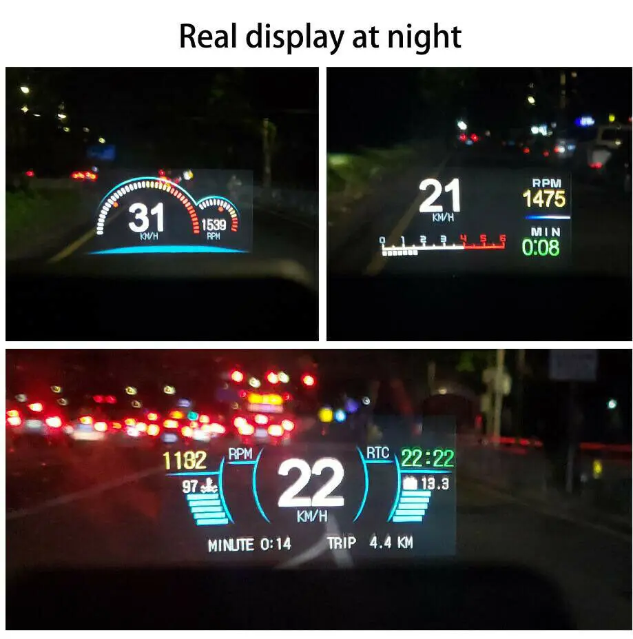 Автомобильный проектор на лобовое стекло GPS OBD2|Спидометры| |