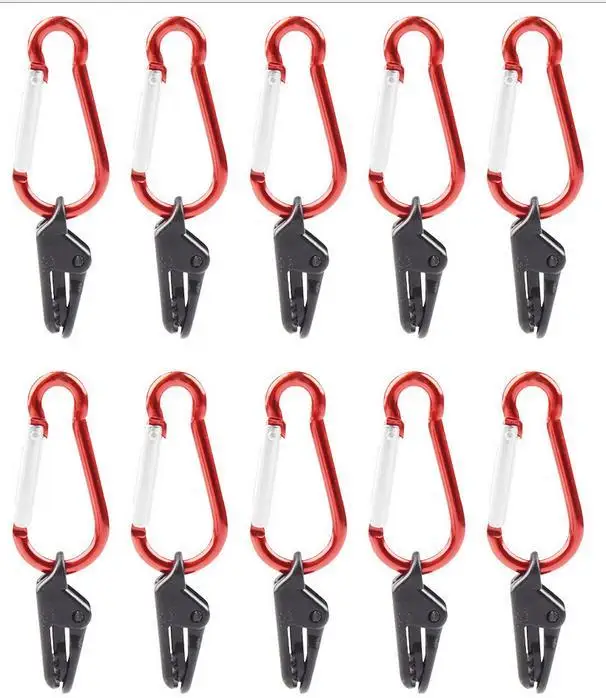 

10 Pcs Tent Clip Awning Clamp Tarp Clips Snap Hangers Tent Camping Survival Tighten Tool Tent Accessory Outdoor Tool