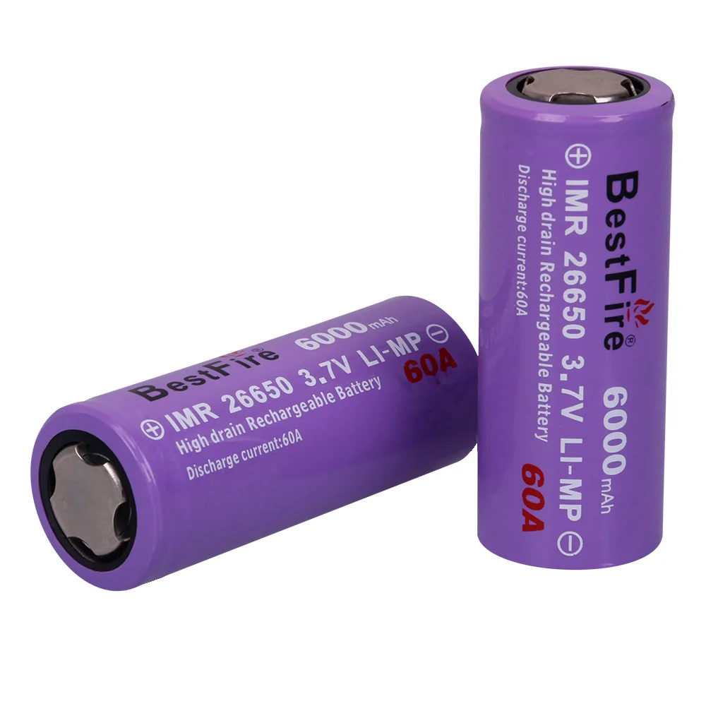 Батарея для вейпа Bestfire 3 7 V 26650 аккумуляторная батарея 6000mAh 60A литий-ионный