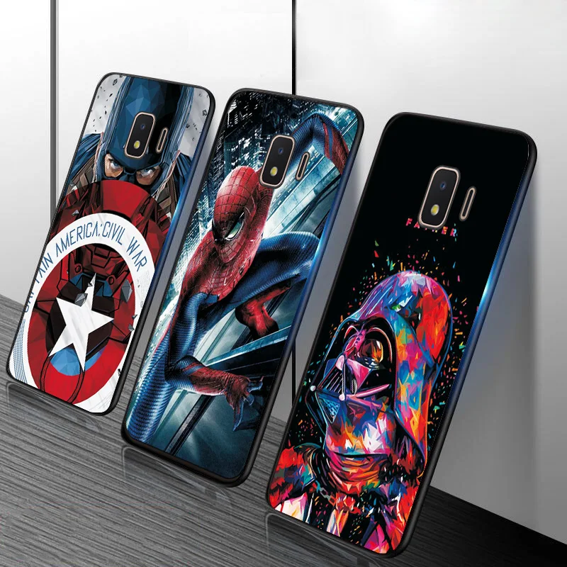 Чехол для телефона Marvel Железный человек для samsung Galaxy J2 J4 Core, черный чехол из ТПУ для samsung J4 J6 Plus чехол J5 J7 Prime