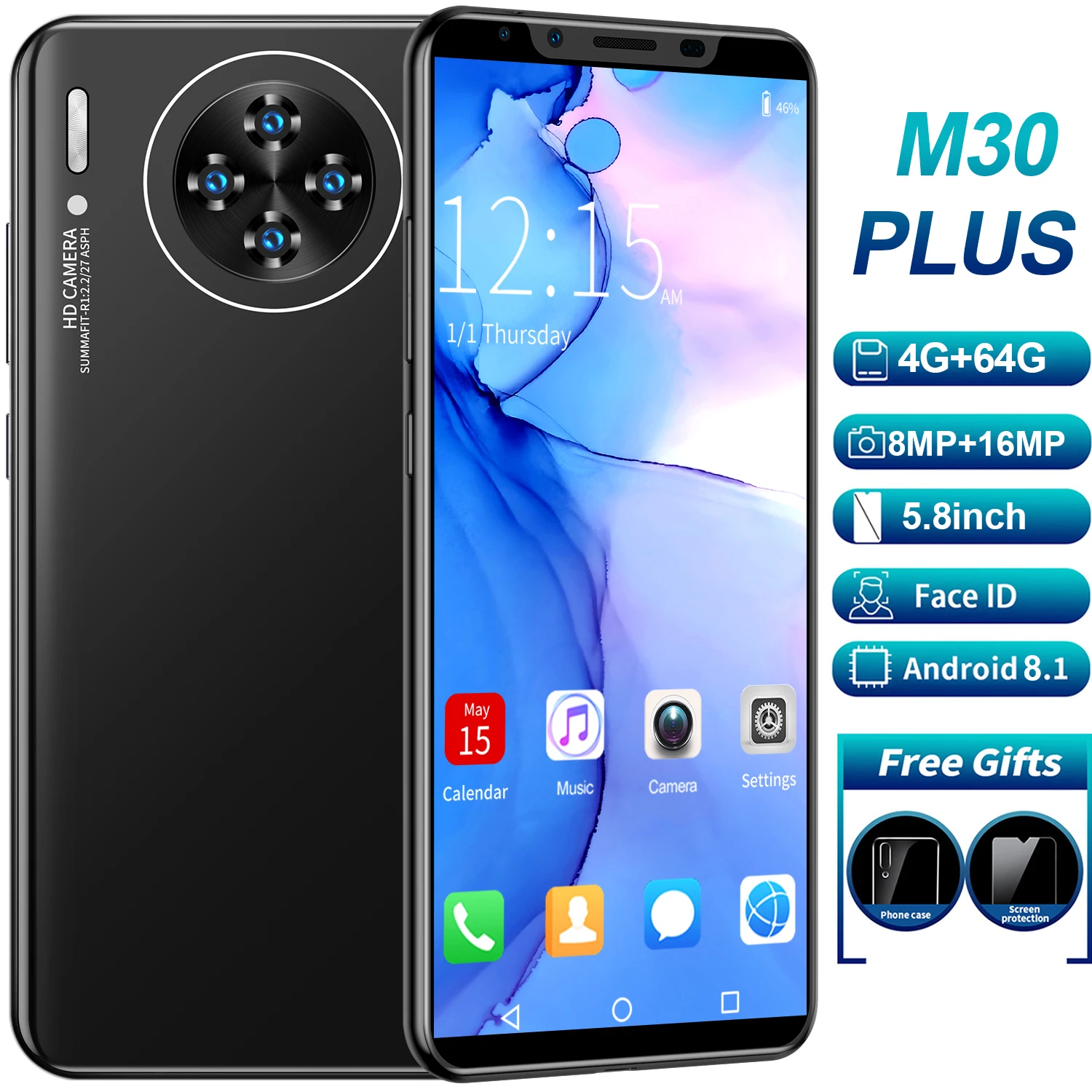 

2021 New Mate30 Plus 5.8inch Screen Smartpone Global Version Smartphonr 4G 64G Android Snapdragon 888 Mobile Phone