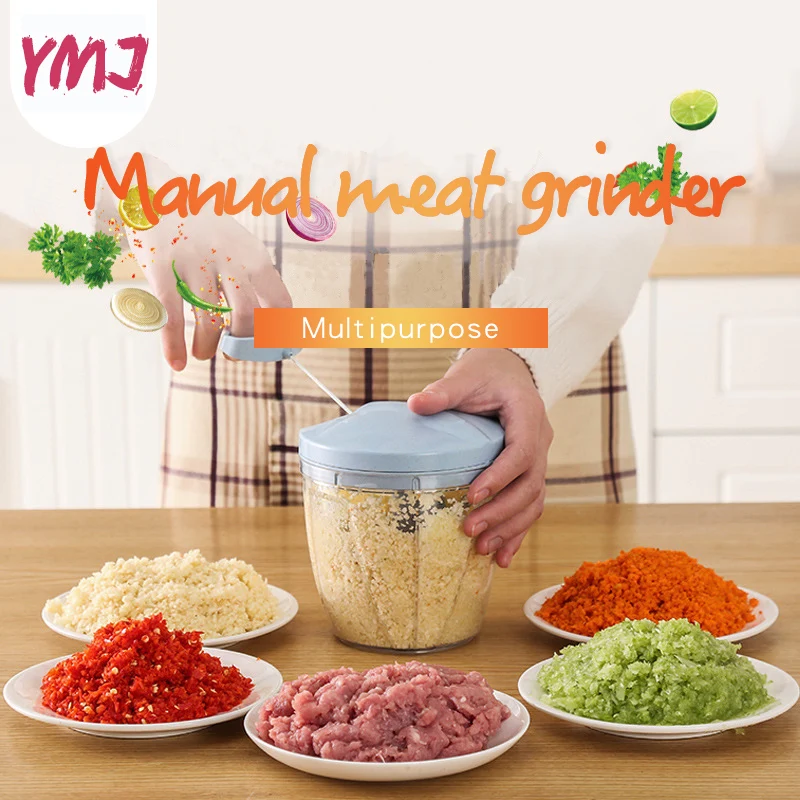 

1Pc Multifunction Manual Meat Grinder Juicers Hand-power Food Processors Chopper Mincer Mixer Blender Chop Fruit Vegetable Nut