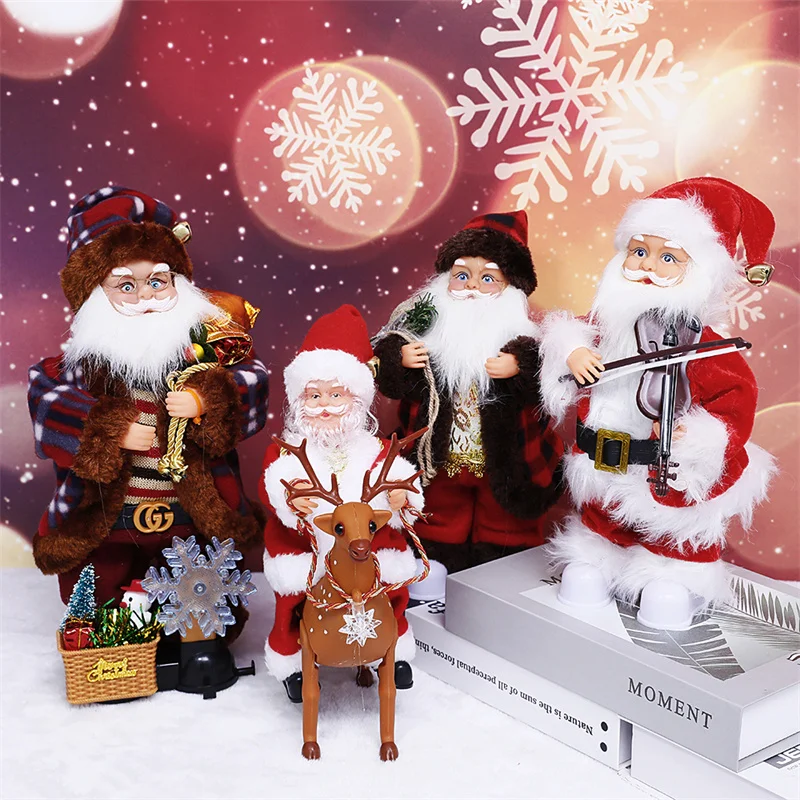 

Electric Santa Claus Music Doll Christmas Present Gifts Xmas Decoration Ornaments New Year Decorations 2022 Navidad