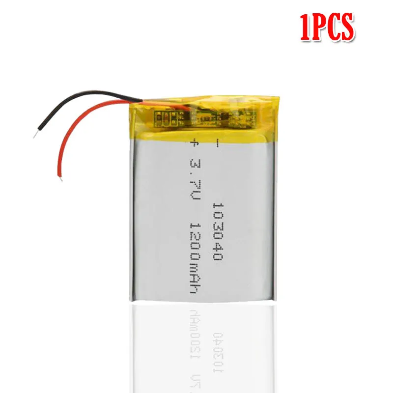 1pcs 3,7 V 1200mAh 103040 литий-полимерная LiPo аккумуляторная батарея для MP3 MP4 gps psp VR DVR DVD мобильный видео игры планшет внешний аккумулятор - Цвет: 1pcs