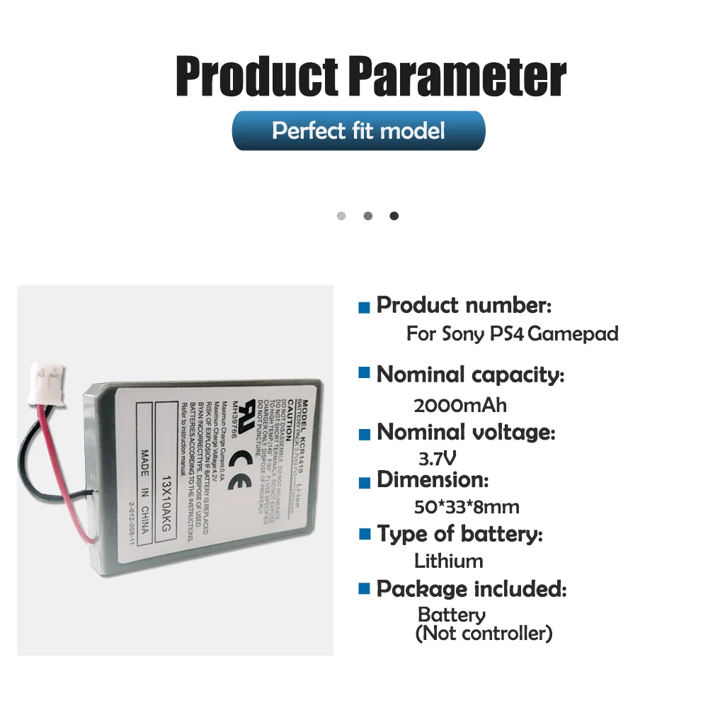 Запасной аккумулятор для Sony PS4 Pro Slim Bluetooth DualShock Controller CUH-ZCT2 3 7 V 2000 1 шт. | Электроника