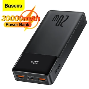 baseus 30000mah power bank 20w portable charging external battery charger pack 30000 mah powerbank for iphone xiaomi poverbank free global shipping