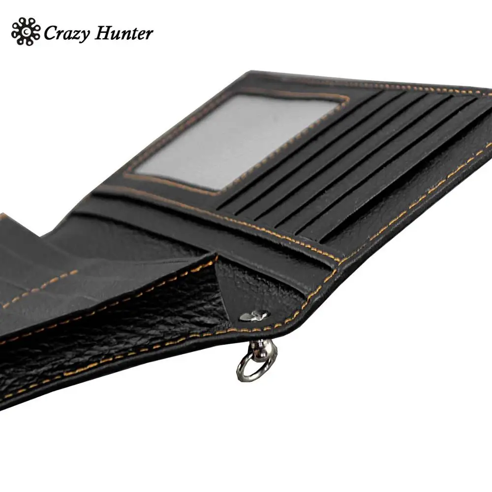 Готический Байкерский длинный кожаный бумажник для карточек и денег с цепочкой