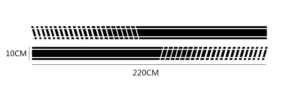 

2PCS for Skoda Octavia A5 A7 RS Fabia MK2 MK3 Car Stickers Rapid Long Stripe Self Adhesive Vinyl Film Side Tuning Car Accessorie