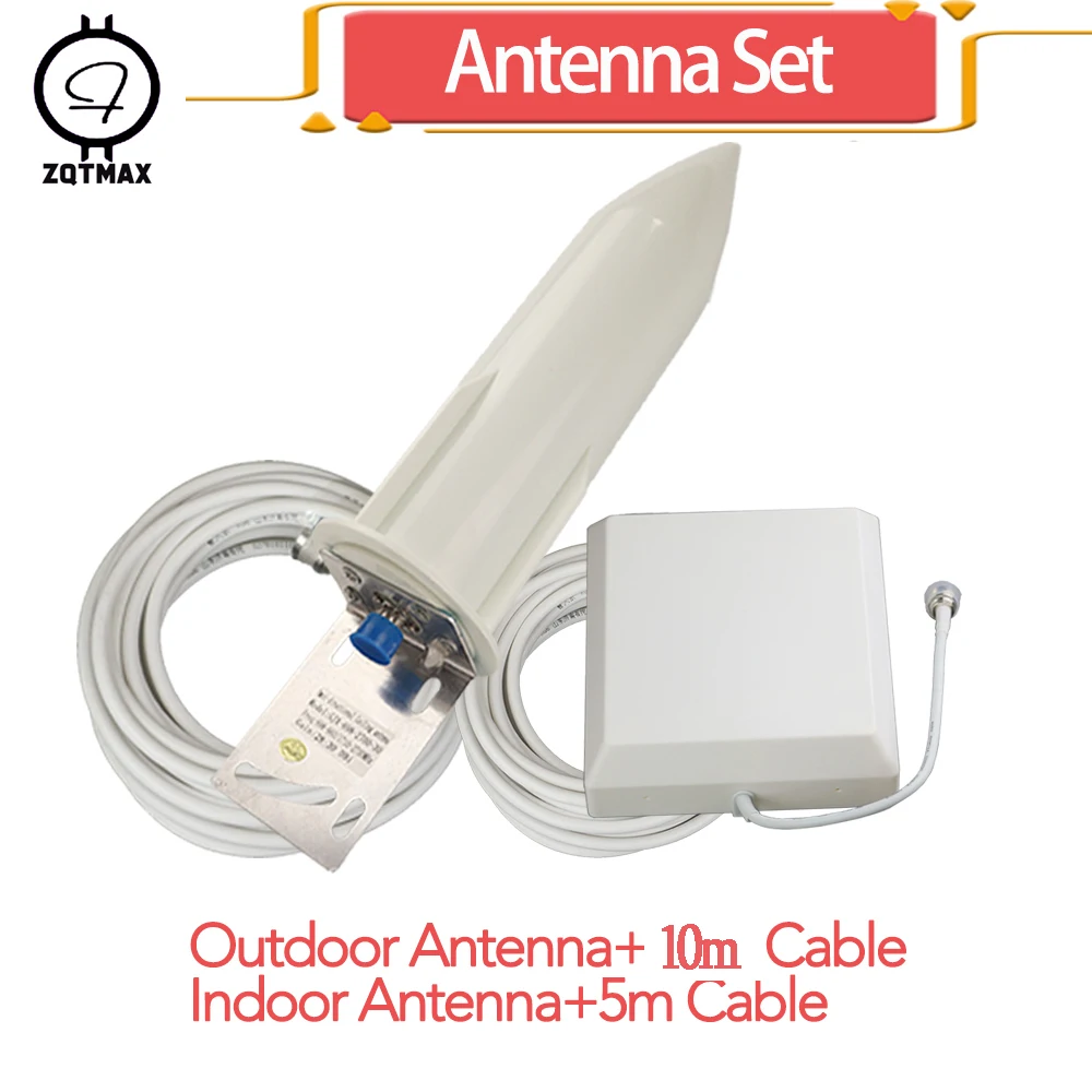 

ZQTMAX Antenne for signal booster 2G 3G 4G LTE antenne for 1800 900 850 2100 2600mhz internet signal amplifier 1 set
