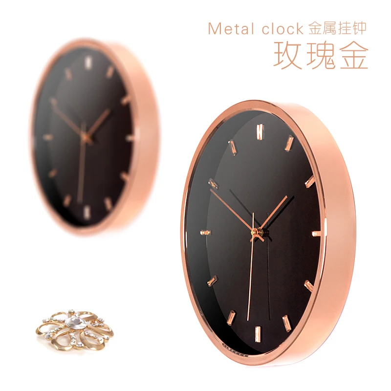 

Simple Luxury Modern Wall Clock Living Room Metal Personality Wall Clock Silent Creative Relogios Parede Home Decoration MM60WC