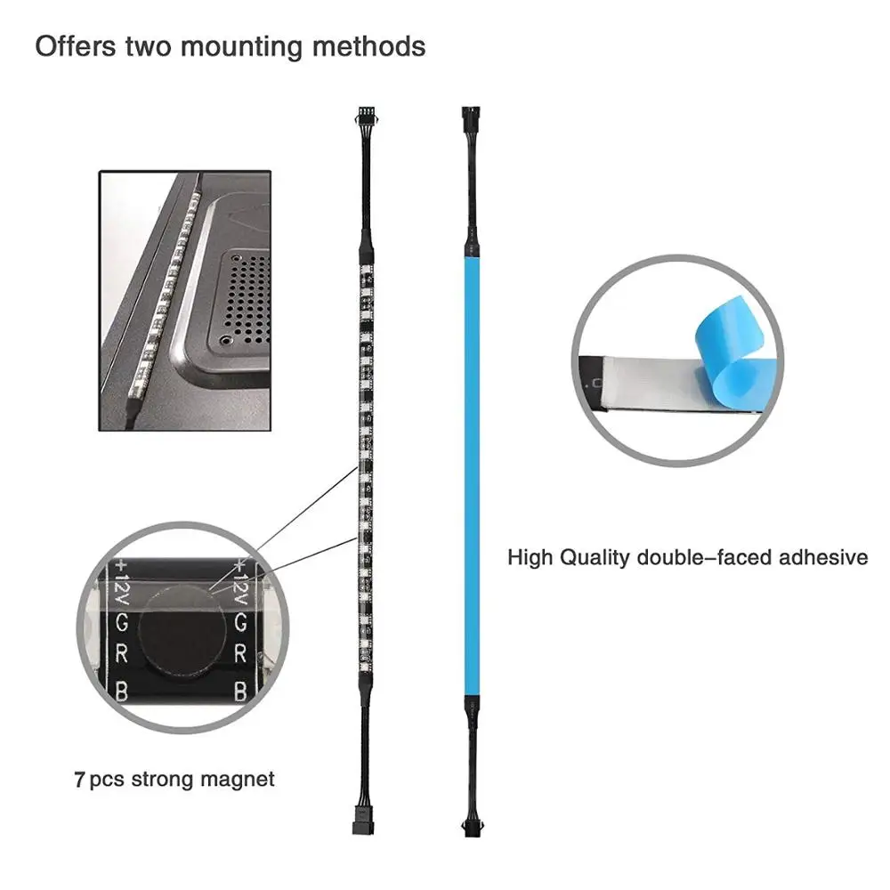 Светодиодная лента RGB с магнитным изменением цвета полный комплект для моделей