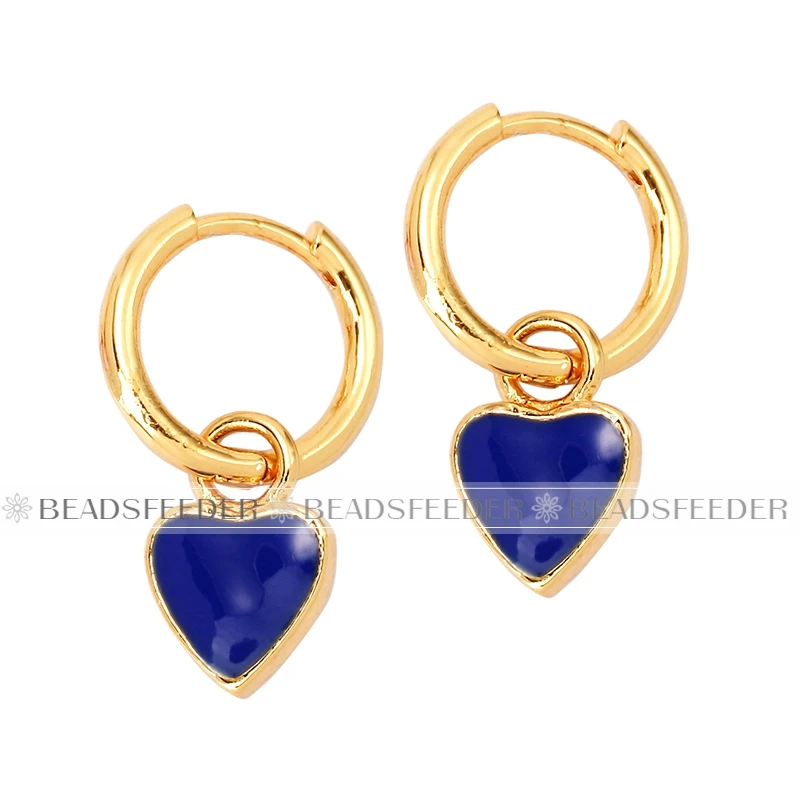 

2021 New Mini Heart Neon Colourful Enamel Earring ,Brass 18K Real Gold Plated Colour ,Summer Beach Earring,Trendy Jewelry Gift