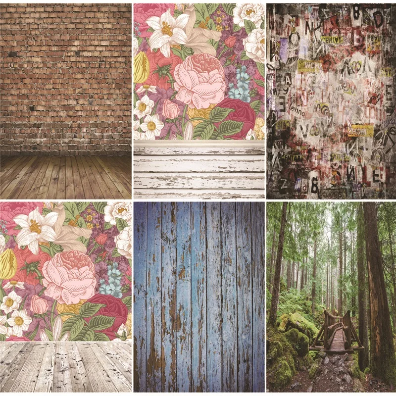 

Виниловый фон для фотосъемки ZHISUXI на заказ, реквизит для фотосъемки с деревянными досками 20427-01