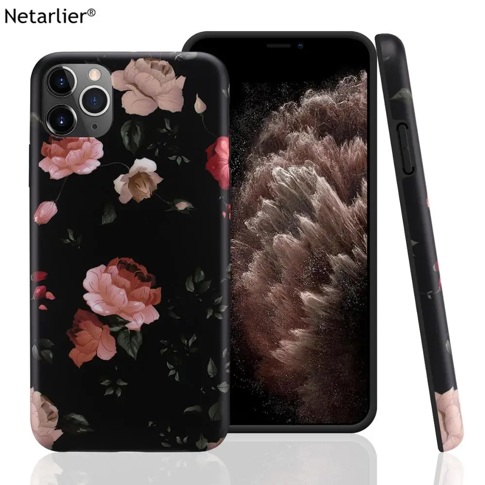 Netarlier Роскошные пионы цветы фотообои для iPhone11 Pro Max 7Plus 8 XR XsMax IX xs защитный толстый
