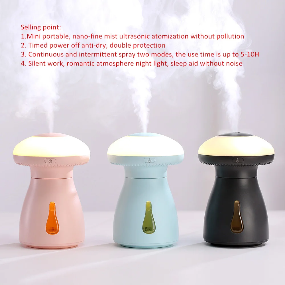 Креативный ночник гриб 240 мл мини увлажнитель USB ультразвуковой воздуха диффузор